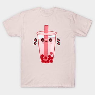 Kawaii pink bubble tea T-Shirt
